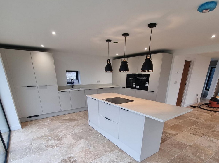Kitchen and bathrooms